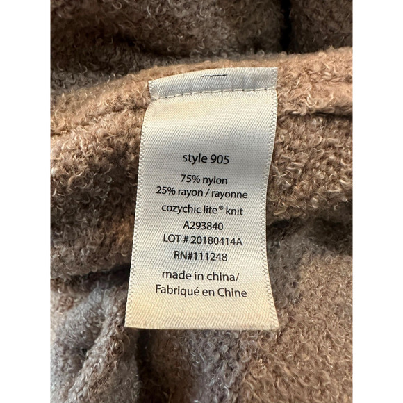 Barefoot Dreams Cozychic Lite Resort Cardi Hooded Long Cardigan Taupe 905 Medium - Picture 10 of 13